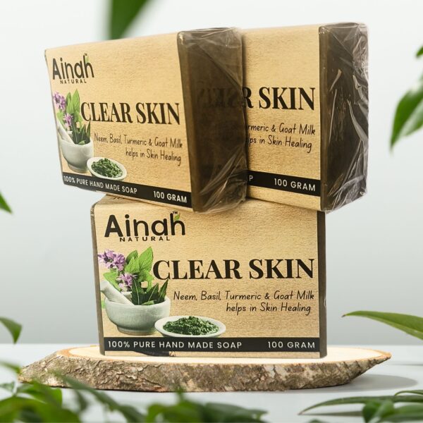 Neem, Basils, Clear Skin Soap 100g x 3pcs
